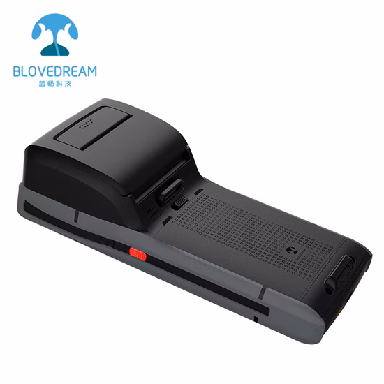 Blovedream S60 Robuster kabelloser Barcode-Scanner, Android-PDA-Terminal, tragbare POS-Geräte mit Thermoaufkleber-Etikettendrucker